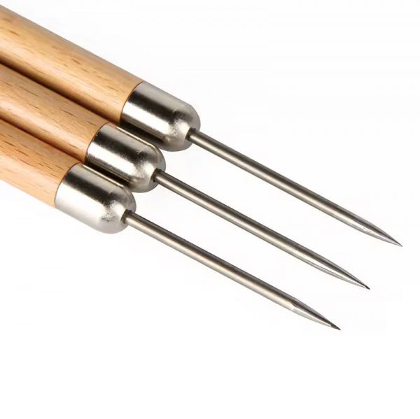 Close-up of the pointed titanium tips of the Stuccler solder picks, part of a jewelry welding kit
