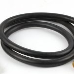 Coiled ORCA M125TF LPG hose, showing the male and female brass fittings
