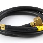 ORCA M125TQ LPG hose with a focus on the male and female quick-connect brass fittings