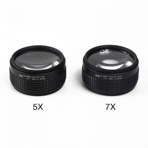 The 5X and 7X magnification Hand Grip Loupes are shown side-by-side on a white background