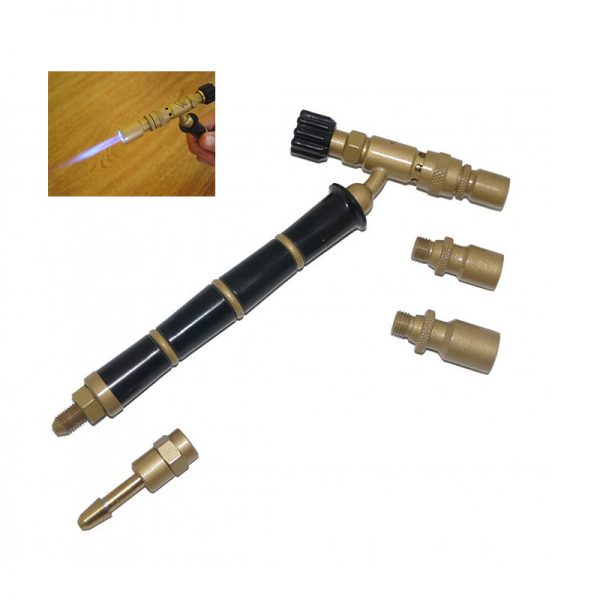 The ORCA M75 jewelers torch kit with the torch and several accessories An inset image shows the torch in use