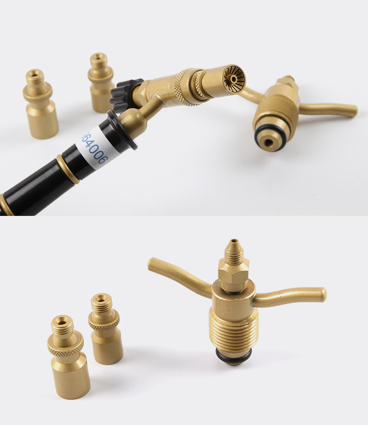 Two detailed views of the ORCA M75 CPA torch components, including the main torch assembly with a tip and the separate regulator and tips